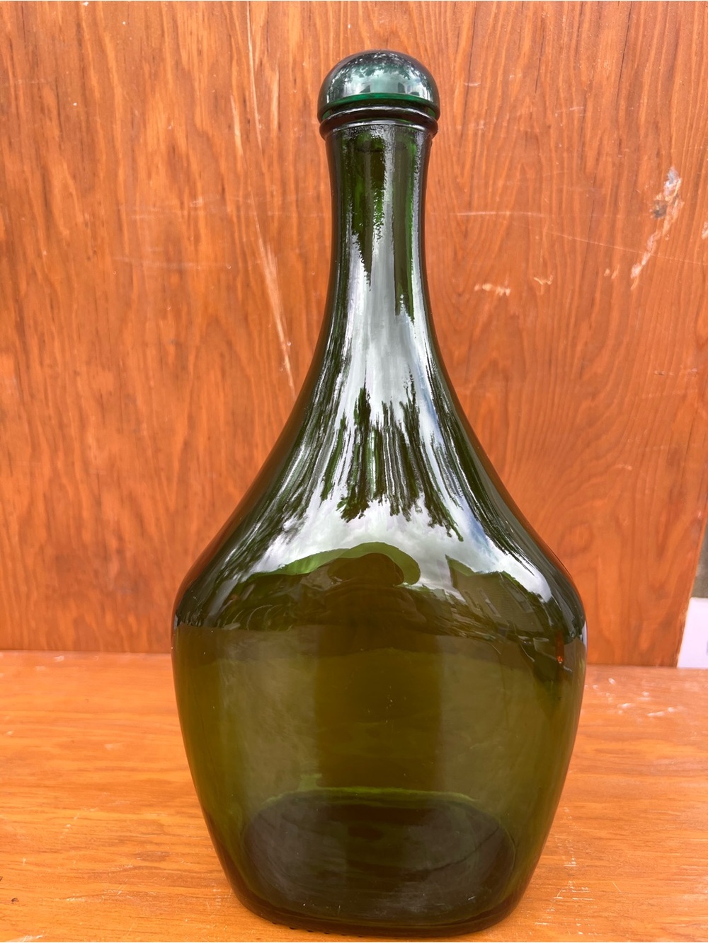 Green Glass Decanter Bottle